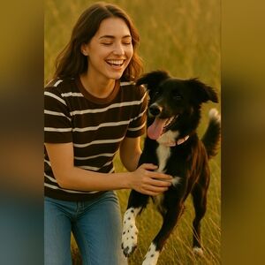 Vintage Y2K Brown & Cream Striped Tee Limited Too Edition 2000s 90s Retro Earthy